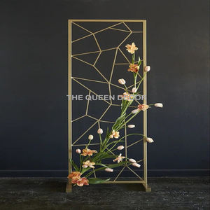 ขาตั้งอลูมิเนียมตกแต่งงานแต่งงานแบบโบราณทำจากโลหะสแตนเลสรูปทรงไม่ซ้ำใครทำจากโลหะทองสไตล์หรูหราใหม่ - Product Image 6