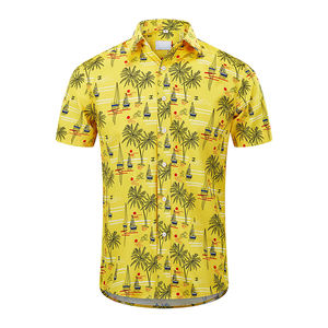 Chemises hawaïennes de grande taille à imprimé numérique pour hommes Aloha Resort Vacation Casual Floral Beach de créateur personnalisé à la mode d'été - Product Image 5