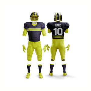 Nouveau maillot de football américain entièrement personnalisable, à manches courtes, à séchage rapide, respirant, en polyester 100%, avec un design gratuit - Product Image 4