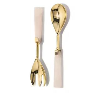 Ensemble de couverts en acier inoxydable avec manche antique pour restaurant, salade, café, dessert - Product Image 2