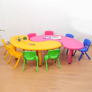 Ensemble table et chaises colorées Montessori pour enfants, <span class=keywords><strong>maternelle</strong></span>, garderie, tout-petits, salle d'étude, meubles d'apprentissage - Product Image 1