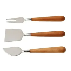 ชุดมีดหั่นชีสชุบสีทองพร้อมที่ปาดเนยมีดง่ามสำหรับรับประทานอาหารในห้องครัวดีไซน์รูปใบไม้ - Product Image 5