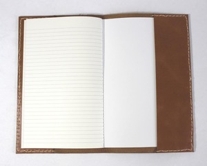 Journal en cuir de buffle rechargeable, fait à la main avec du papier ligné plus résistant que la couture à la machine - Product Image 5