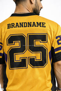 Camiseta de Fútbol Americano Personalizada para Hombre, con Nombre y Número, Transpirable, de Manga Corta, Sublimada, 100% Poliéster, para Entrenamiento, Tallas Grandes - Product Image 3