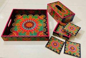 Plateau décoratif en bois à la mode pour intérieurs de maison - Product Image 2