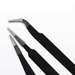 Pince à cils en acier inoxydable à taux réglable de qualité supérieure ensemble de 6 pièces fabriqué en usine bonne vente avec pointe pointue - Product Image 2