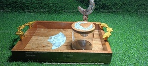 Juego de Frascos de Acrílico Artesanal con Bandeja de Incrustaciones de Madera, Edición de Regalo Empresarial Clásica de Lujo de 150 ml - Product Image 2