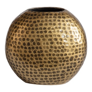 แจกันดอกไม้อลูมิเนียมดีไซน์สวยคลาสสิกกระถางต้นไม้หรูหราชุบทอง - Product Image 1