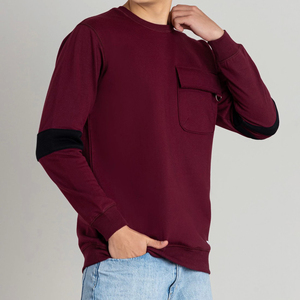 เสื้อสเวตเชิ้ตคอฟลีซคอกลมสำหรับผู้ชายผ้าฝ้ายแขนยาวระบายอากาศได้ดีเป็นมิตรกับสิ่งแวดล้อมปรับแต่งได้คุณภาพสูง - Product Image 4