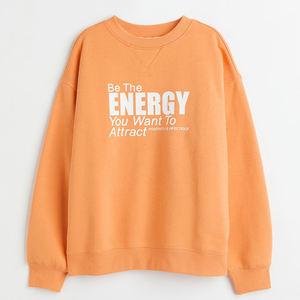 Nuevo diseño de impresión personalizada mujeres unisex de gran tamaño de lana de algodón cuello redondo pulóver sudaderas - Product Image 5