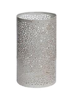Custom Color High Selling Handmade Eco-Friendly <b>Tealight</b> <b>Candle</b> Holder White Metal Medium Size Embossed Diamond Christmas - Product Image 1