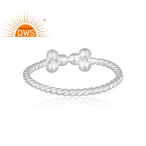 Bague de fiançailles en diamant naturel, bande en argent sterling, fournisseur de bijoux - Product Image 4