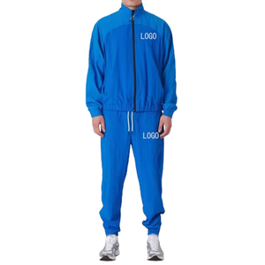 Chándal con logotipo personalizado de alta calidad, cremallera inferior/cremallera para correr, bloque de Color de carga, Gimnasio Deportivo, conjunto cortavientos con cremallera completa, chándales - Product Image 1