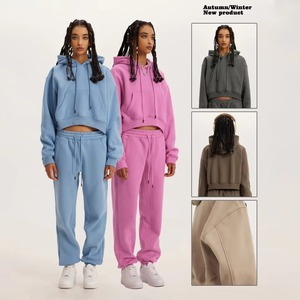 Sudadera con capucha y cremallera con diseño personalizado para mujer, chándales para correr, conjuntos de pantalones de chándal de dos piezas para mujer, conjunto de chándal para mujer - Product Image 2