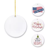 Longstar gros personnalisé personnalisé décoration suspendue en gros blanc Sublimation noël céramique Mdf ornements