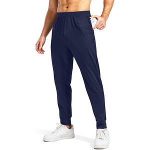 กางเกงกีฬาขายาวสำหรับใส่วิ่งตกปลากางเกงวิ่งออกกำลังกายระบายอากาศได้อย่างรวดเร็วป้องกันการยับกางเกงสำหรับผู้ชายกางเกงย้อมเรียบ - Product Image 1
