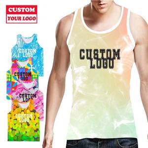 M-2Xl de poitrine en gros coton homme pour hommes couleur unie qualité Logo personnalisé T dos Singlet personnalisé débardeur personnalisé sublimation gilet - Product Image 1