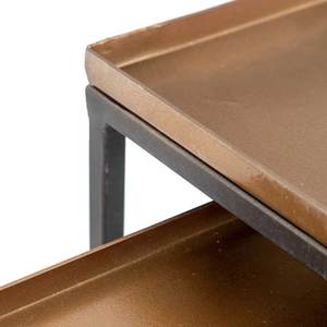 Mesa de centro de calidad superior de lujo superventas, juego de acabado antiguo de latón de 3 piezas, forma rectangular para uso en interiores - Product Image 3