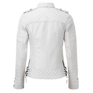 Nouvelles dernières conceptions personnalisées femmes veste en cuir en cuir en gros femmes veste pour femme OEM conception Logo vestes en cuir 2026 - Product Image 2