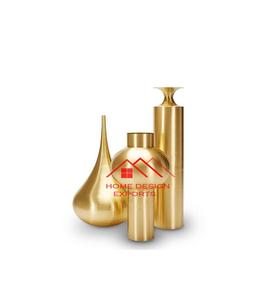 Lot de 3 grands vases en métal très vendus Vase de table en métal décoratif pour la maison à bas prix, vente en gros - Product Image 1