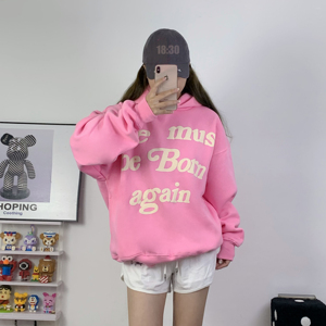 Sweats à capuche pour femme Puff Print Kanye <span class=keywords><strong>West</strong></span> Sweat à capuche Hommes Femmes Rose <span class=keywords><strong>Ye</strong></span> Must Be Born Again Sweat à capuche Oversize Fit Pulls Drop-shoulder - Product Image 4