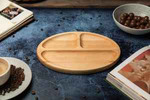 Assiette à fromage en bois écologique, plateau rond pour charcuterie, plat divisé rustique, cadeaux d'anniversaire de mariage pour couples, - Product Image 4