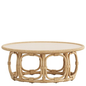 Round Natural Rattan Modern Luxury <b>Coffee</b> <b>Table</b> for Living Room - Product Image 1