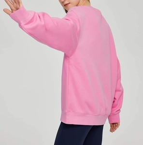 Sudadera de Mujer 100% Algodón, Estilo Casual, Color Blanco Sólido, Tejido Grueso de 500GSM, Cuello Redondo - Product Image 2