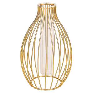 แจกันดอกไม้ชุบทองวัสดุโลหะตกแต่งโต๊ะสไตล์สุดสร้างสรรค์แจกันไฮโดรโพนิกสีทอง - Product Image 4