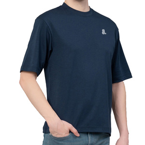 Camiseta de Hombre de Alta Calidad, de Algodón y Fibra de Bambú, Color Sólido, Talla Grande, Estilo Vintage, Transpirable - Product Image 3