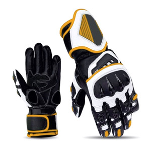 Gants de moto pour hommes, sportifs, de course, avec logo personnalisé, en cuir respirant, pour la conduite hivernale. - Product Image 6