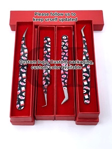 Volume de botte de revêtement de papier d'isolation professionnel Style dauphin pointe en argent pince à épiler d'extension de cils à 90 degrés Instrument de beauté - Product Image 6
