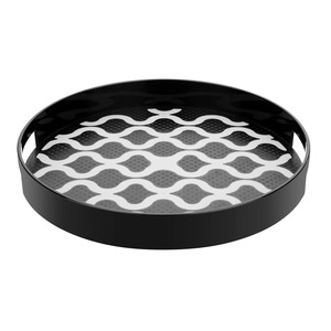 Designer Metal Enamel Serving Tray Handcrafted Finish For Home Hotel Restaurant Table Use - Product Image 2