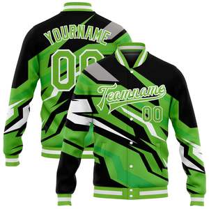 Chaqueta deportiva Varsity de lana ligera OEM Nombre del equipo personalizado Logo Ideal Bomber Athletic Sport Varsity Jacket para hombres - Product Image 1