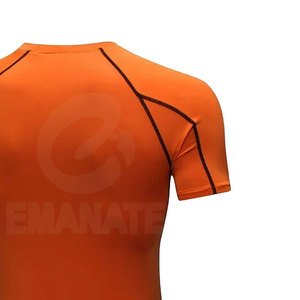 Camisetas de Compresión de Punto Sólido para Gimnasio y Fitness para Hombre, Color Personalizado, Secado Rápido, Ligeras, Estilo Urbano, Manga Corta - Product Image 5