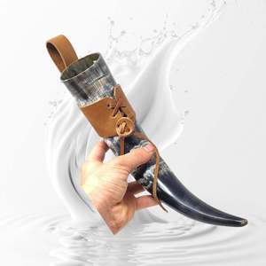 100% Natural Handcrafted Eco Friendly High Quality Polished Animal Style <b>Viking</b> Drinking <b>Horn</b> for Home Restaurant Hotel India - Product Image 2