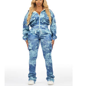 <b>Women</b> Slim Fit Two Piece Tracksuit Zipper <b>Jacket</b> and Pants Set Stylish Workout and Daily Wear Outfit - Product Image 2