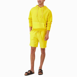 Modern Style Men's Hoodie & Shorts Set Comfortable Fit for Gym & Sports Plus Size for Winter Daily Use - Product Image 2