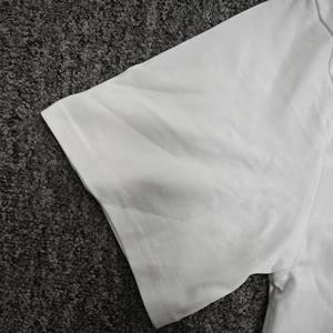 Camiseta de algodón Hip Hop de gran tamaño con cuello redondo para hombre, 200 GSM, algodón pesado, diseño de hombro caído, tejido corto y cómodo - Product Image 6