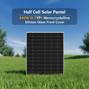 Panneau solaire demi-cellule 440W, type N, silicium monocristallin, couvercle avant en verre - Product Image 3