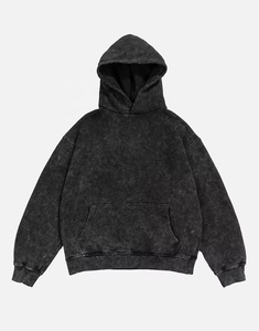 Sweat à capuche décontracté surdimensionné lavé à l'acide pour sweat à capuche en coton léger de Style Streetwear avec cordon de serrage unisexe nouveau meilleur sweat à capuche pour hommes - Product Image 1