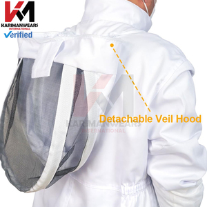 Traje de apicultura Ventilado Protección de 3 capas Velo de esgrima de seguridad Suministros de apicultura profesional Guantes de traje de abeja de cuerpo completo OEM - Product Image 4