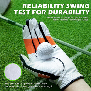Gants de golf Durable Premium en cuir respirant produit meilleure qualité ultra doux au toucher hommes gants de golf adulte - Product Image 3