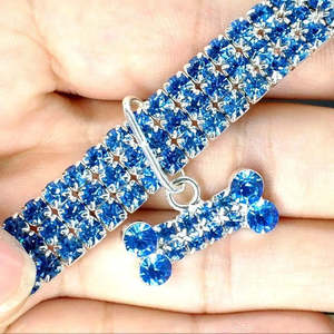 Collar de Lujo para Perro con Diamantes de Imitación, Material de Aleación de Satén Ligero, con Cuero de Lujo, Poliéster, Silicona y PU para Mascotas - Product Image 6