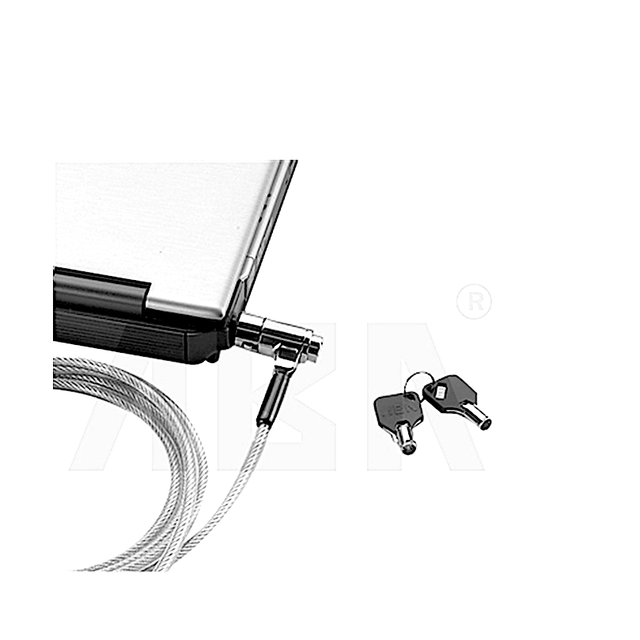 Factory Wholesale Zinc Alloy Chrome Cable Lock for Apple Computer iPad Ultrabook-ABA Brand