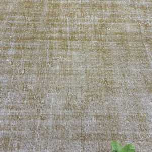 พรมวินเทจขนาด 6.4x7.9 ฟุต, พรมตุรกีขนาดใหญ่, พรมโมร็อกโกสีน้ำตาลขาว - Product Image 5