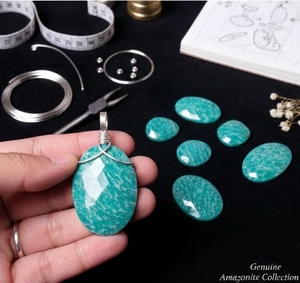 Lot de pierres cabochon facettées en amazonite verte naturelle, coupe rose, pour la fabrication de bijoux, magnifique cristal d'amazonite pour la création de bijoux - Product Image 4