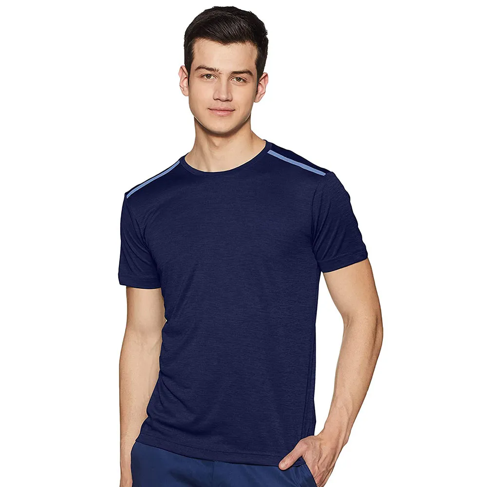 Mezza maniche T-shirt da uomo abbigliamento Casual magliette In colore blu abbigliamento estivo piano tinto magliette per i ragazzi