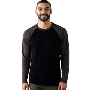 T-shirts pour hommes en coton raglan à manches longues col rond impression de haute qualité tenue décontracté en gros personnalisé Vente en gros - Product Image 2