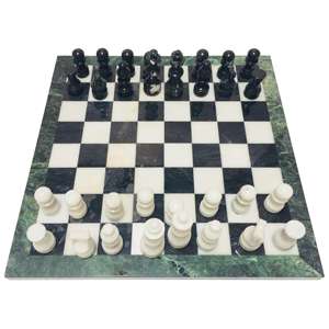 Marble <b>Chess</b> <b>Table</b> with Polished <b>Board</b> Traditional Design Home Furniture for Bedroom Living Room or Outdoor Use - Product Image 6